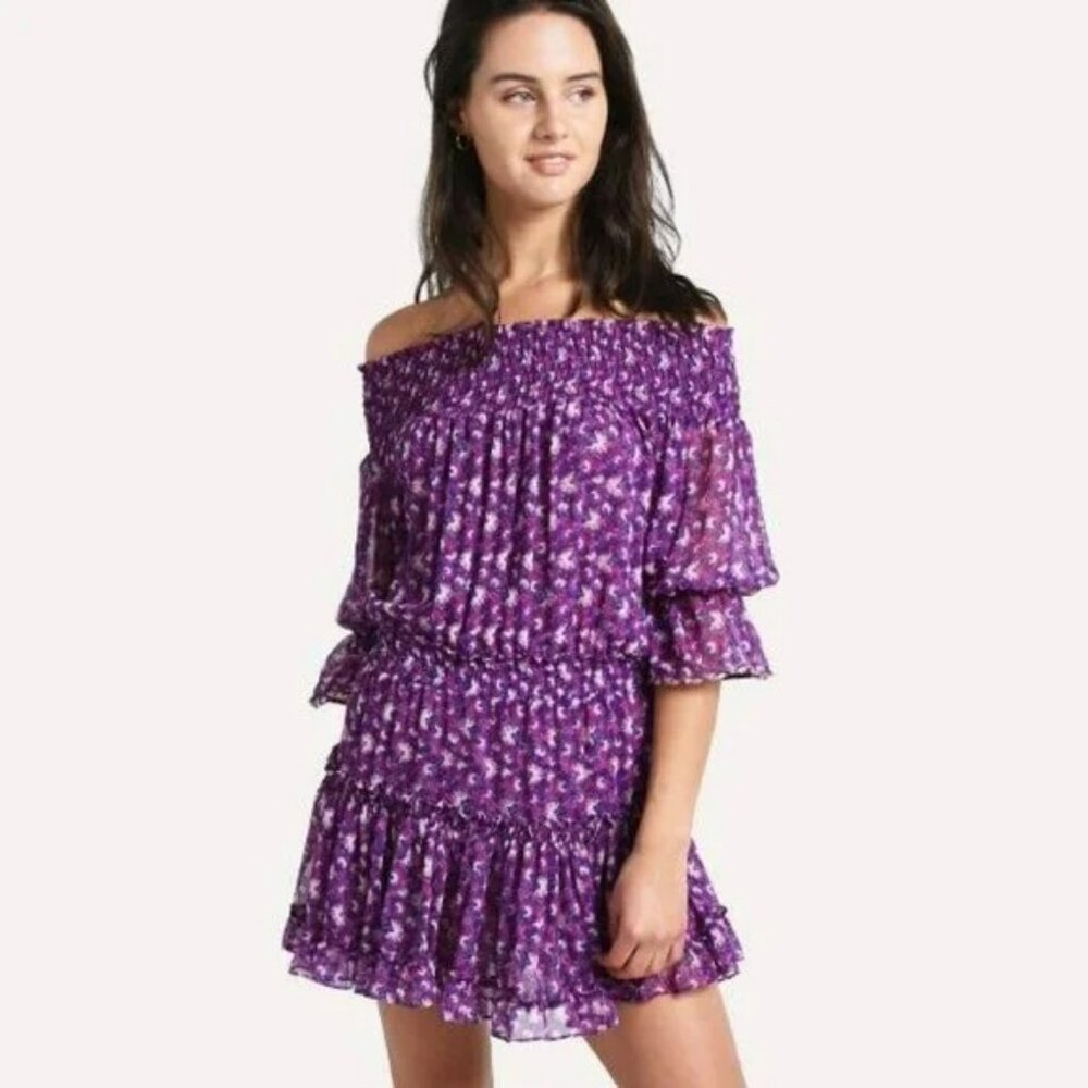 MISA LOS ANGELES MARISOL Floral Print Mini Dress Size M.
